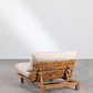 Sofá modular reclinable de jardín de 3 piezas en madera de acacia Kelia - Miniatura 7