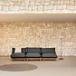 Sofá modular reclinable de jardín de 3 piezas en madera de acacia Kelia - Miniatura 13