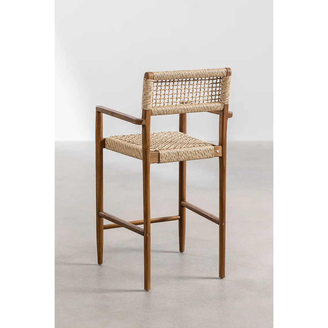 Taburete alto Caelena en madera de teca 5