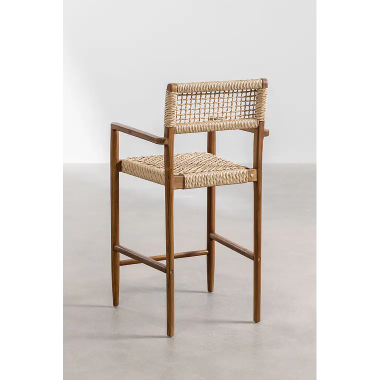 Taburete alto Caelena en madera de teca 5
