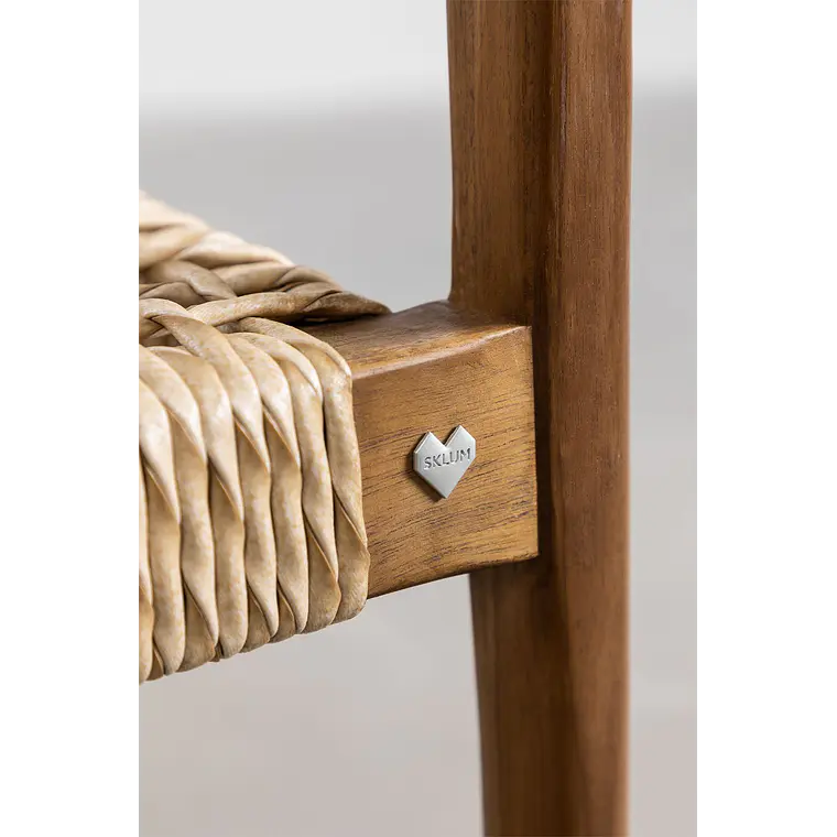 Taburete alto Caelena en madera de teca 8