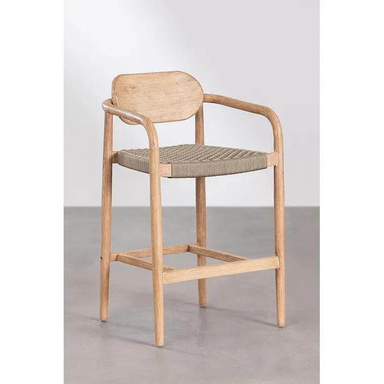 Taburete alto Nivena en madera 1