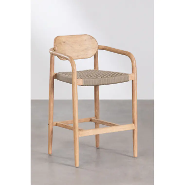 Taburete alto Nivena en madera 10