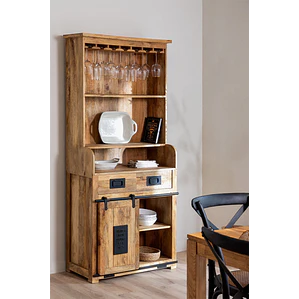 Vitrina Nivien en madera de mango