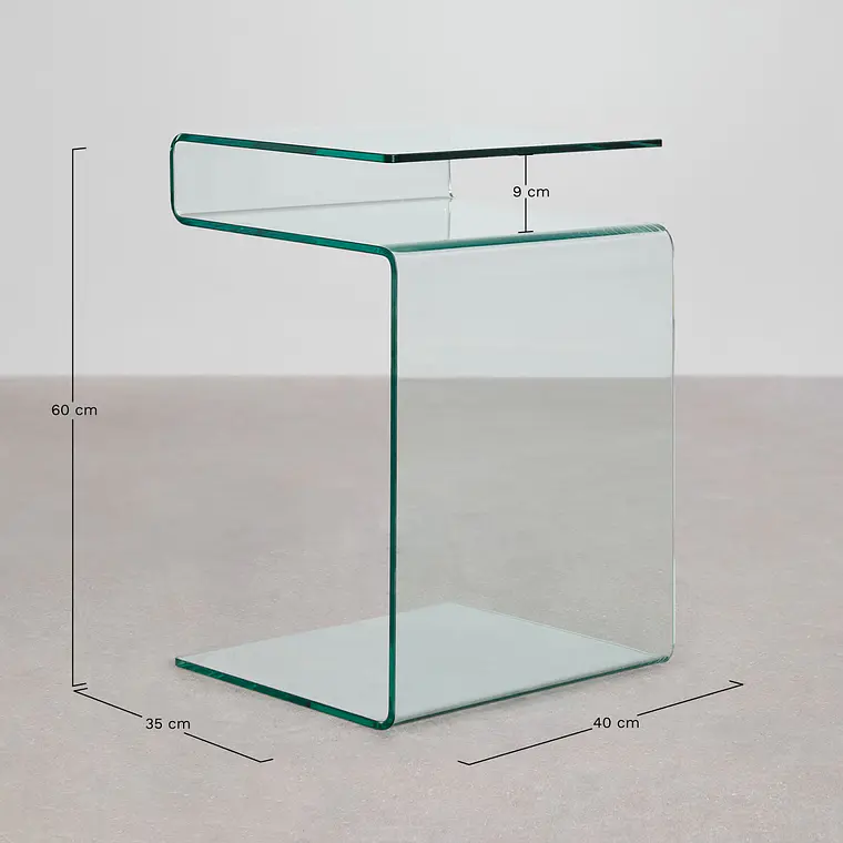 Velador Verena 40x35 cm en cristal 10