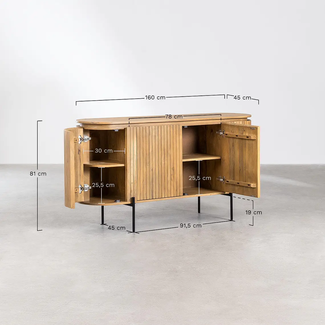 Aparador Taelora en madera de mango 9