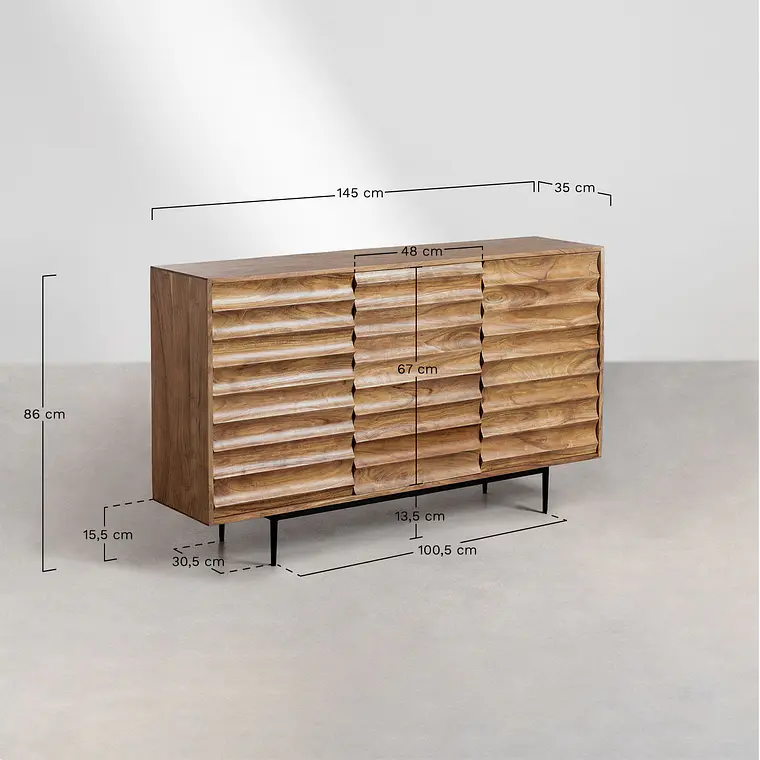 Aparador Ylenora en madera de acacia 9