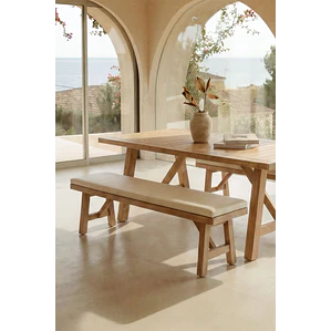 Banca de comedor Maelis en madera de acacia