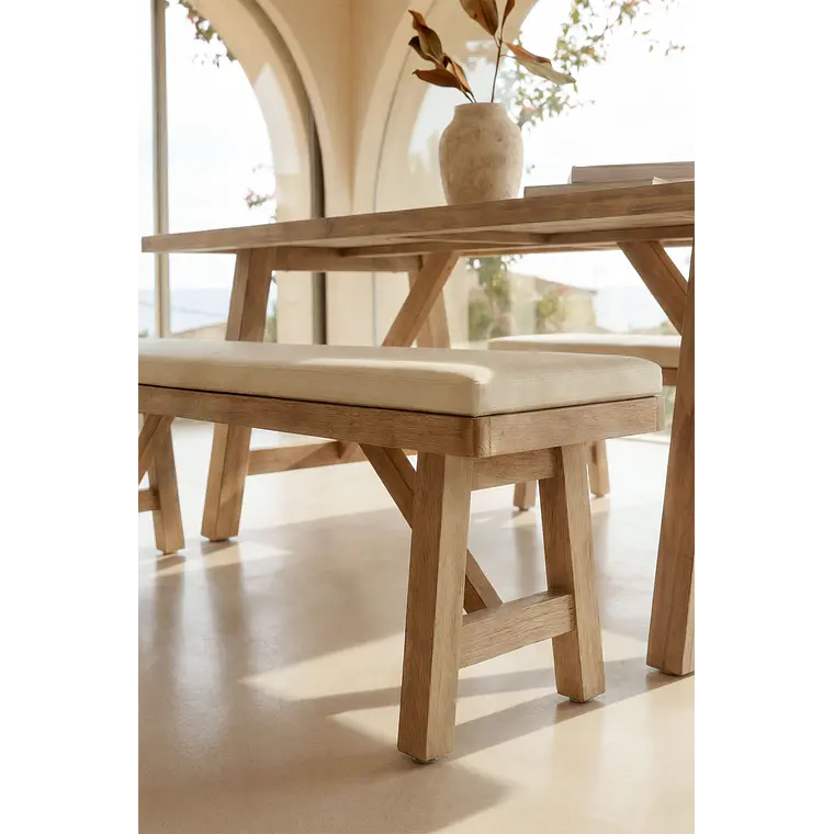 Banca de comedor Maelis en madera de acacia 2