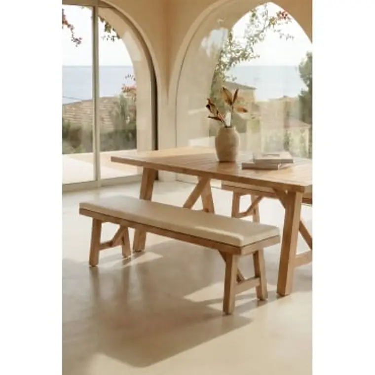 Banca de comedor Maelis en madera de acacia 9