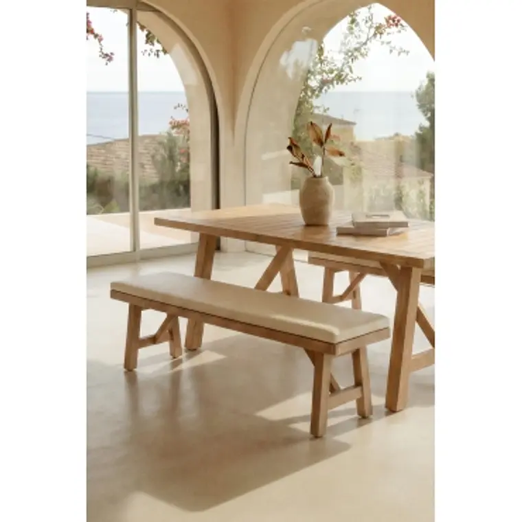 Banca de comedor Maelis en madera de acacia 10