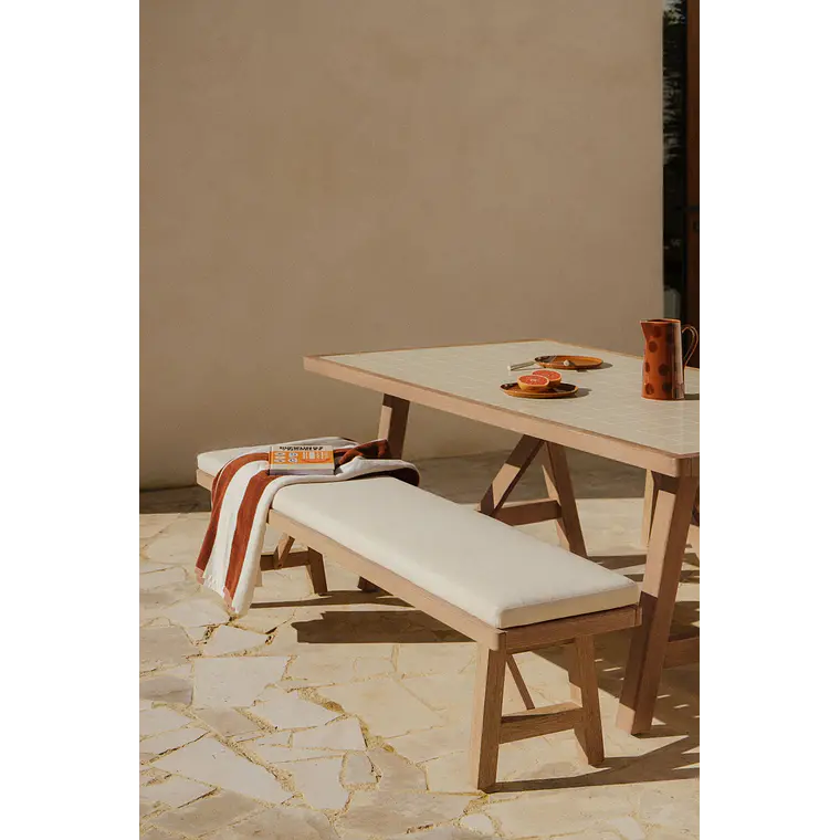 Banco de jardín 190 cm en madera de acacia Doreva 1