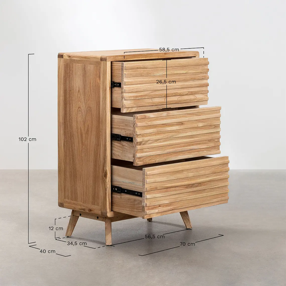 Cómoda Arvia 70x40 cm en madera 8