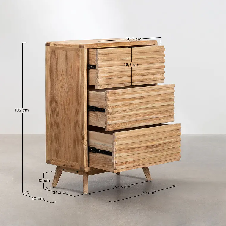 Cómoda Arvia 70x40 cm en madera 8
