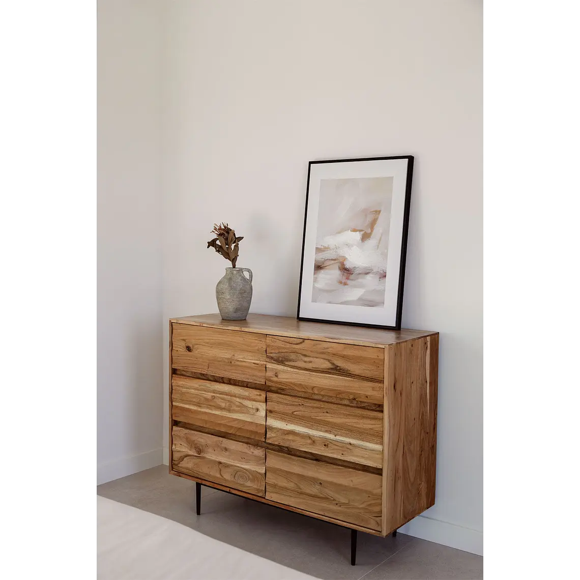 Cómoda Naela 110x40 cm en madera de acacia 1
