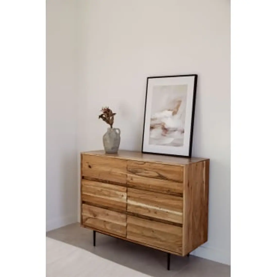 Cómoda Naela 110x40 cm en madera de acacia 10