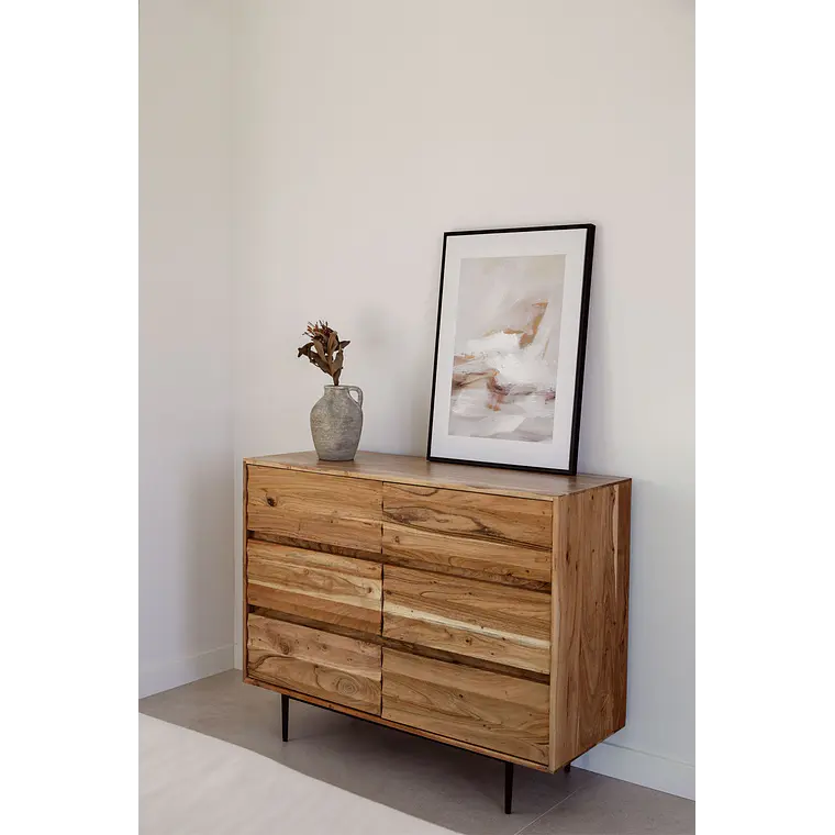 Cómoda Naela 110x40 cm en madera de acacia 11