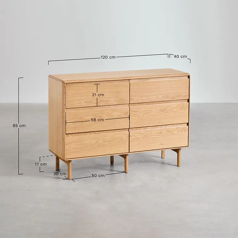 Cómoda Nolia 120x40 cm en madera 10