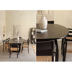 Conjunto de comedor Alvor en madera de mango