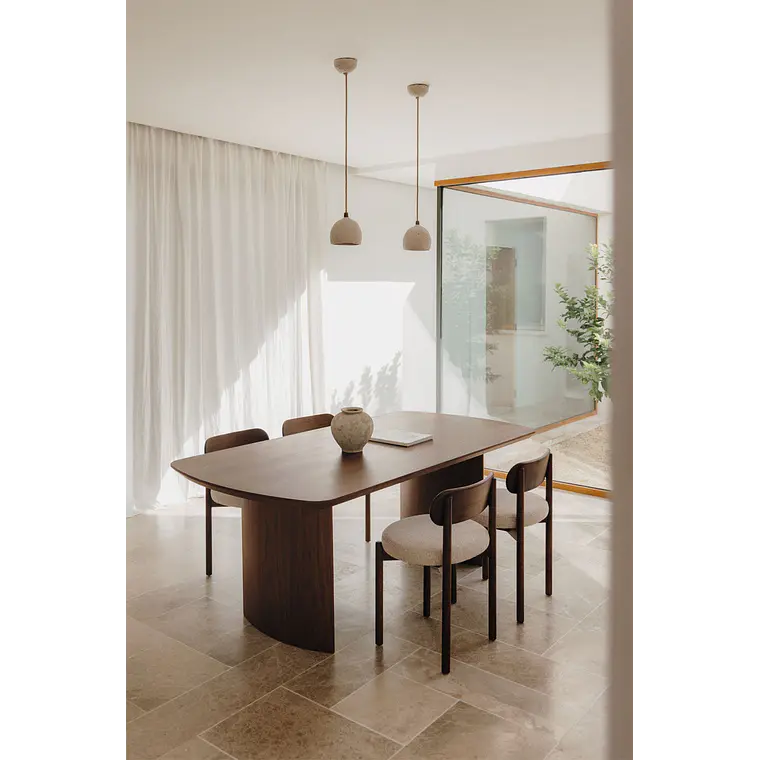 Conjunto de comedor Belen en madera de roble 1