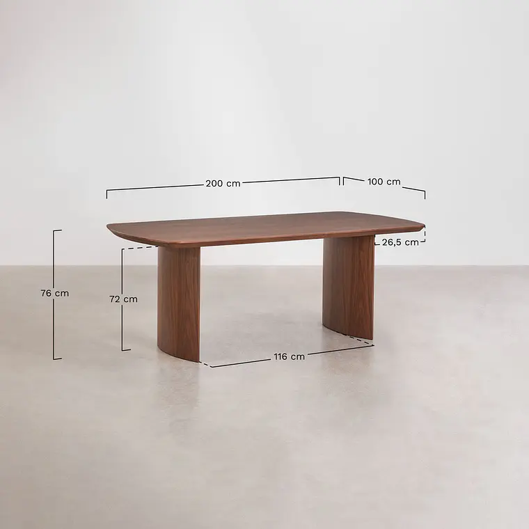 Conjunto de comedor Belen en madera de roble 11