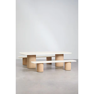 Conjunto de comedor Cenena en acabado cemento
