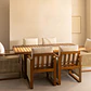 Conjunto de comedor Eiror en madera de acacia - Miniatura 1