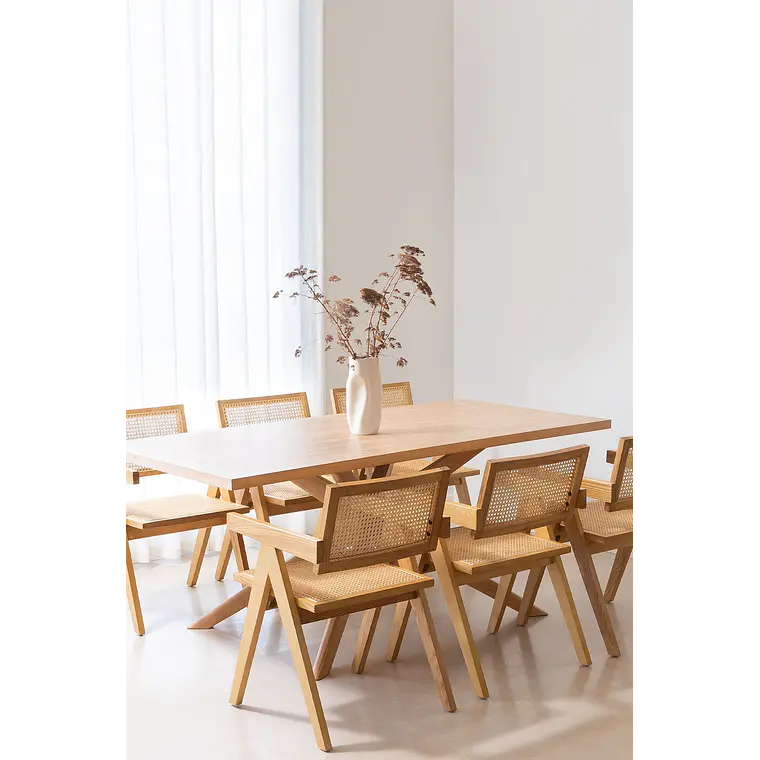Conjunto de comedor Elais en ratán 2