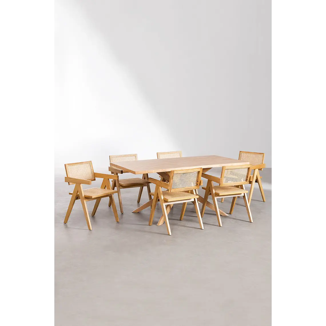 Conjunto de comedor Elais en ratán 3