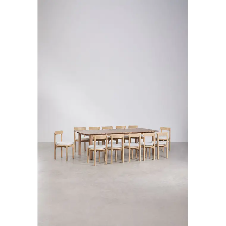 Conjunto de comedor Iveris en madera de acacia 4