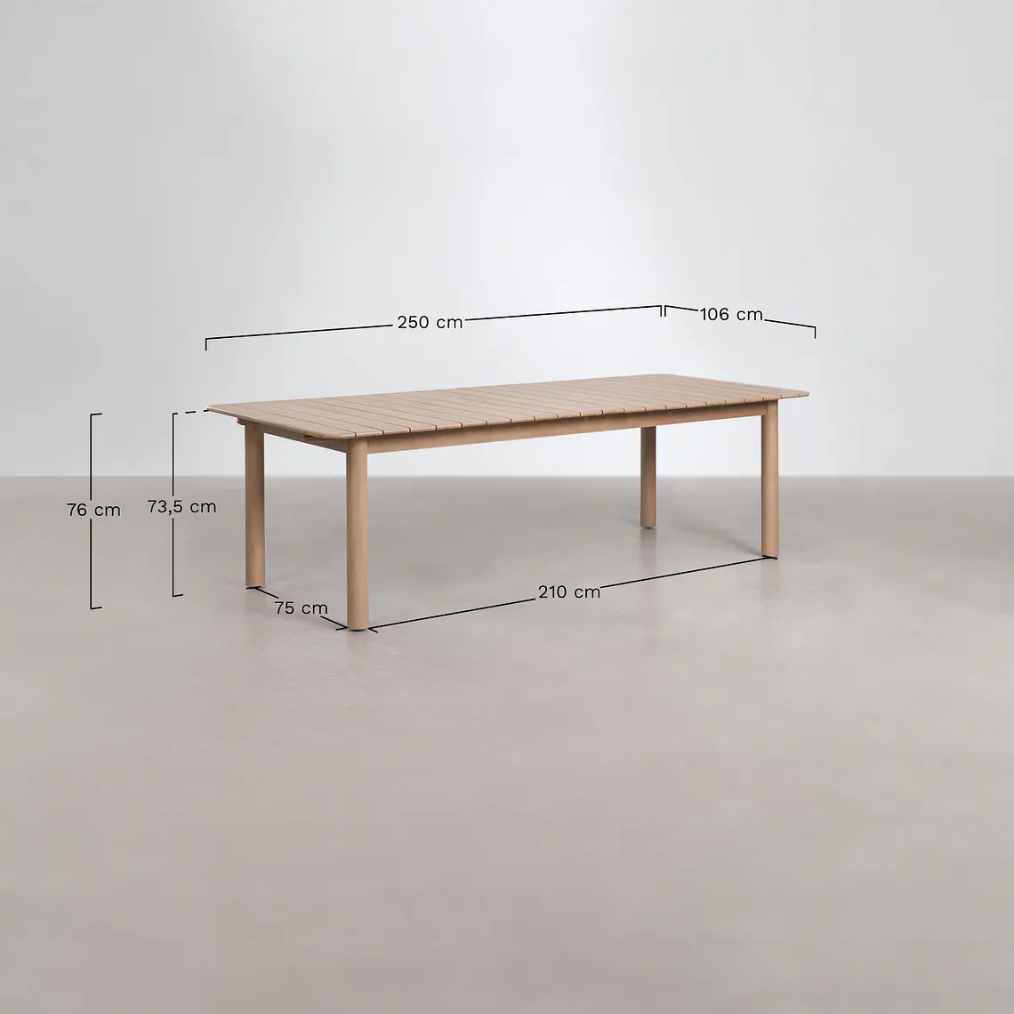 Conjunto de comedor Iveris en madera de acacia 12