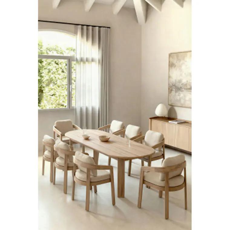 Conjunto de comedor Jaelen en madera de acacia 13