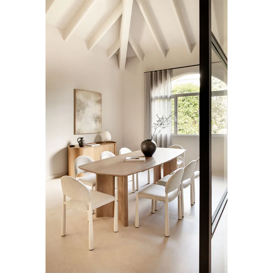 Conjunto de comedor Kioena en madera de mango 1