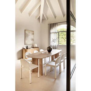 Conjunto de comedor Kioena en madera de mango
