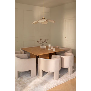 Conjunto de comedor Lioara en terciopelo