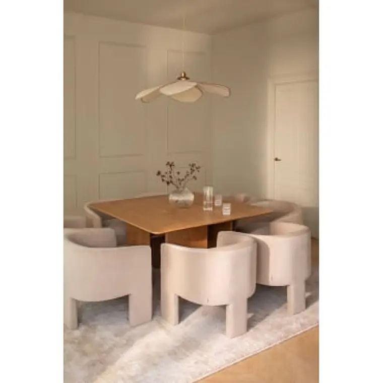 Conjunto de comedor Lioara en terciopelo 13