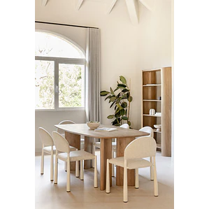 Conjunto de comedor Lysune en madera de mango