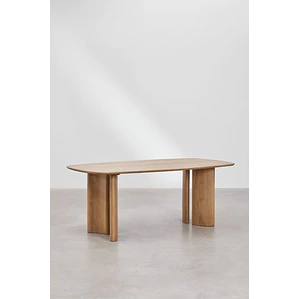 Conjunto de comedor Lysune en madera de mango