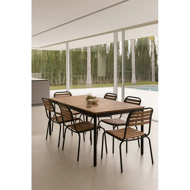 Conjunto de comedor Maelor en madera de acacia 1
