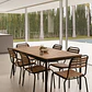Conjunto de comedor Maelor en madera de acacia - Miniatura 1