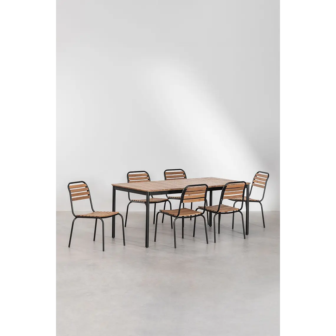 Conjunto de comedor Maelor en madera de acacia 2