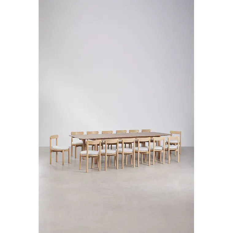 Conjunto de comedor Tirune en madera de acacia 2