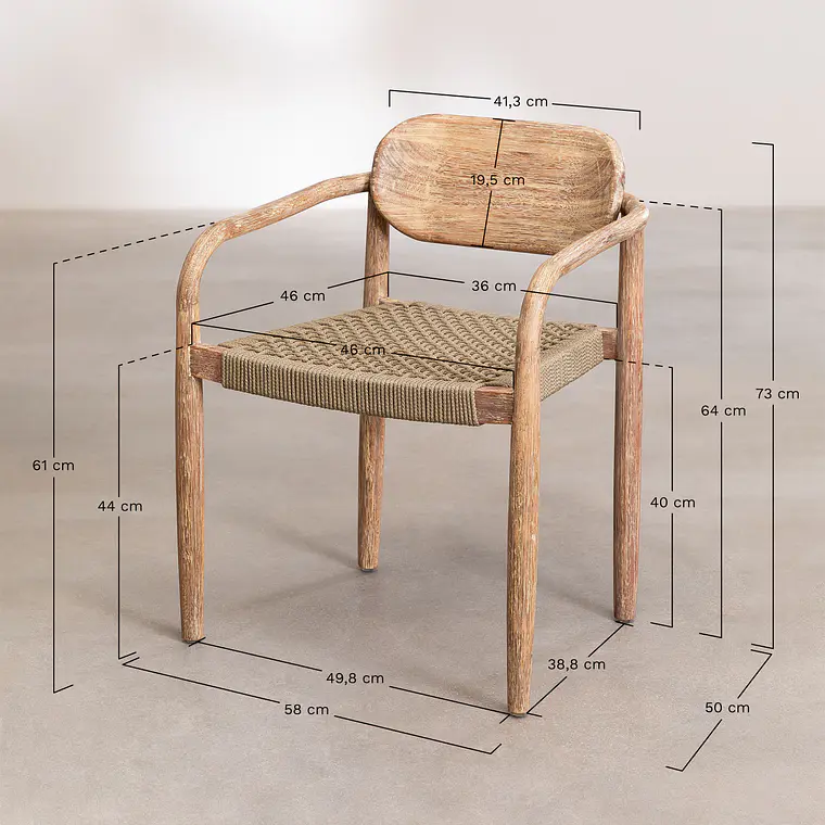 Conjunto de comedor Vioen en madera 11