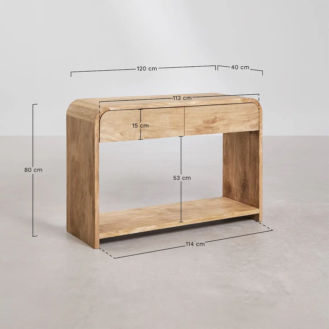 Consola Nirea en madera de mango 11