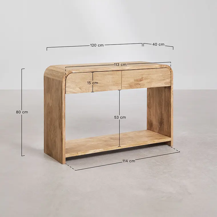 Consola Nirea en madera de mango 11