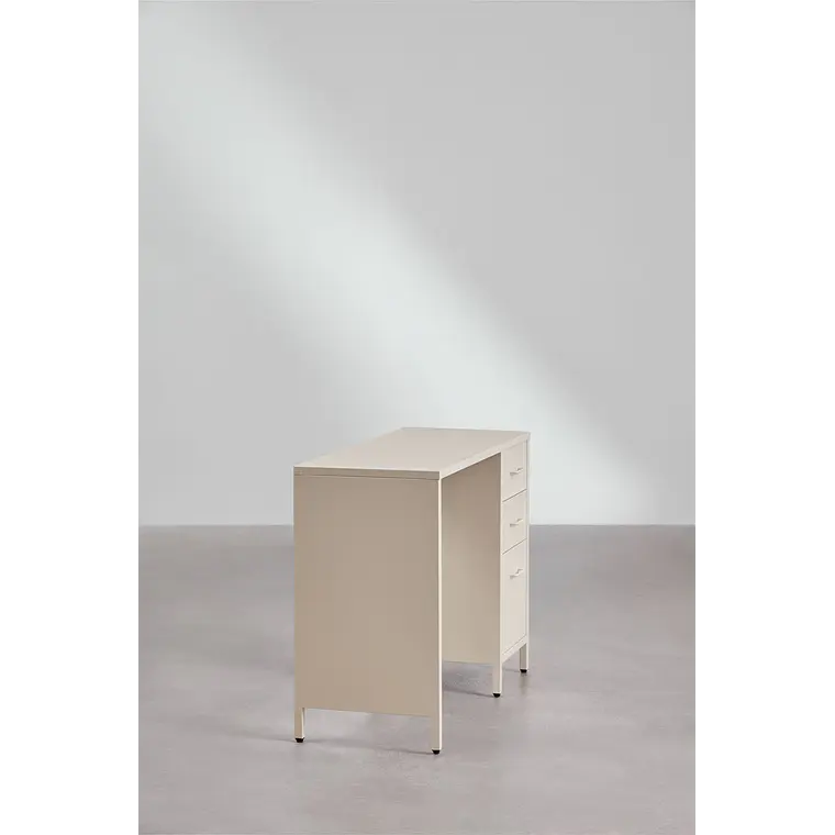 Escritorio 100x40 cm en acero con cajones 4