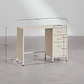 Escritorio 100x40 cm en acero con cajones - Miniatura 8