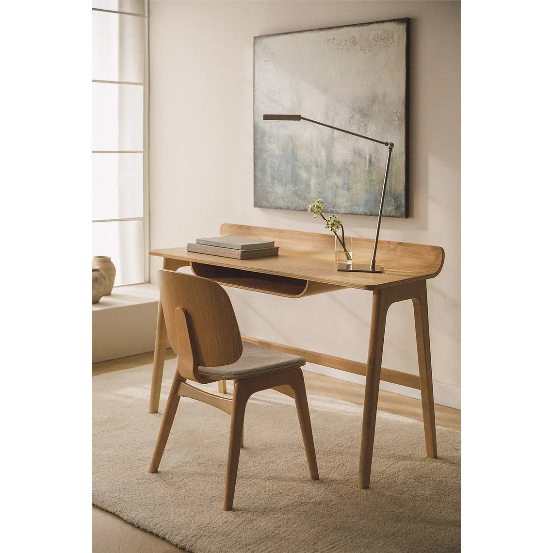 Escritorio 120x50 cm en madera 12