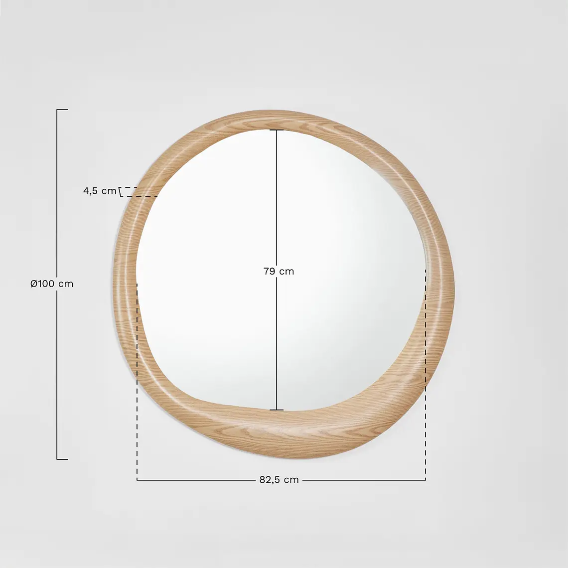 Espejo de dormitorio Ardea redondo Ø100 cm 8