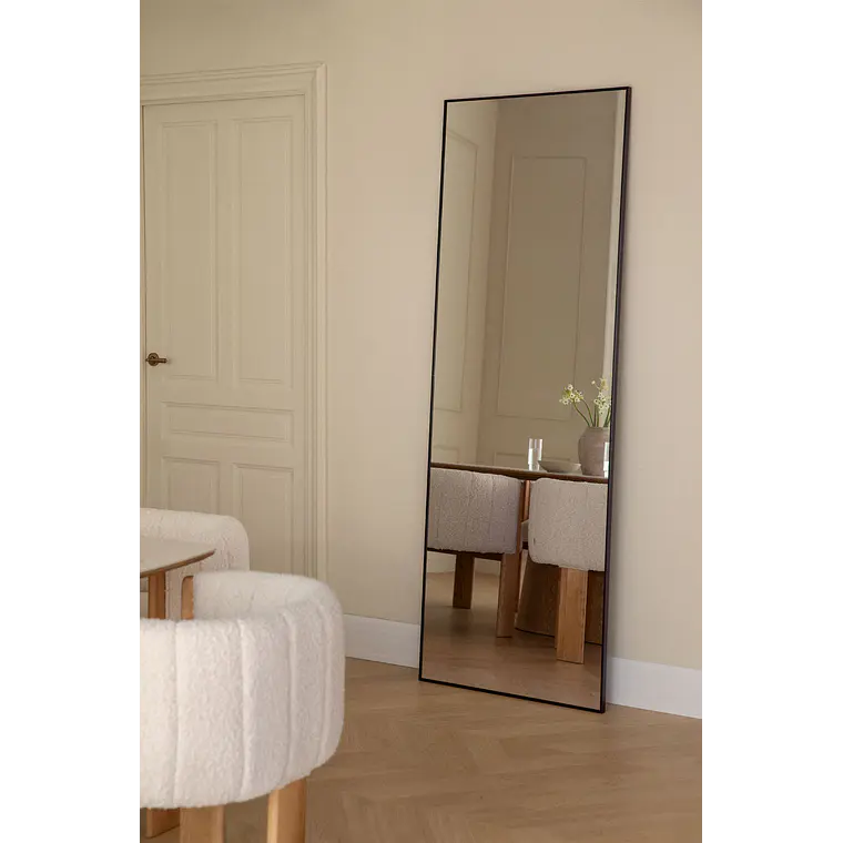 Espejo de dormitorio Caren rectangular 70x200 cm en aluminio 8